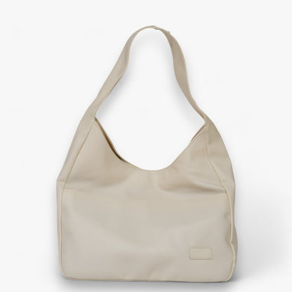 Large Vegan Leather Shoulder Tote Bag Zip Closure