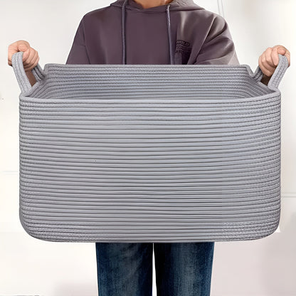 Large Woven Storage Basket Rope Handle Organizer