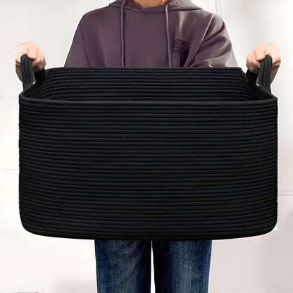 Large Woven Storage Basket Rope Handle Organizer