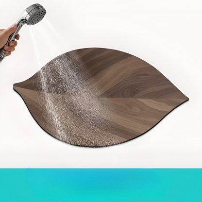 Leaf Shape Bathroom Mat Water Absorbent Non Slip Bath Rug