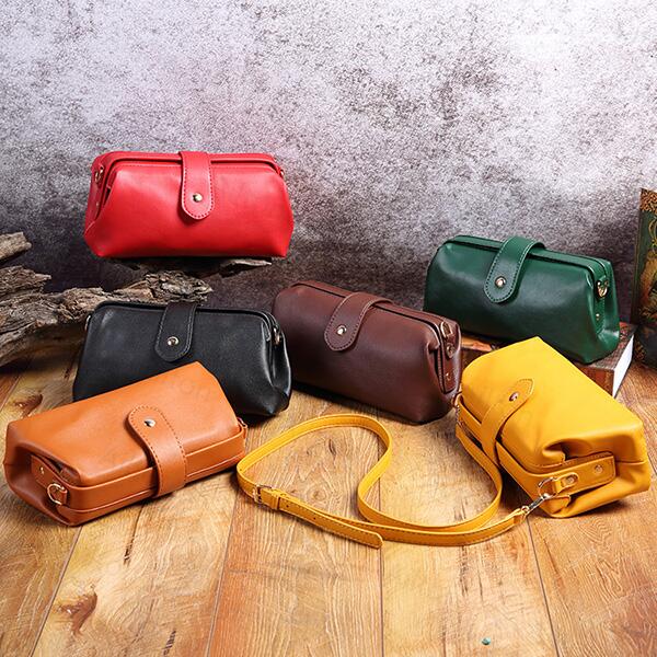 Leather Crossbody Bag Adjustable Strap Shoulder Bag Everyday Handbag