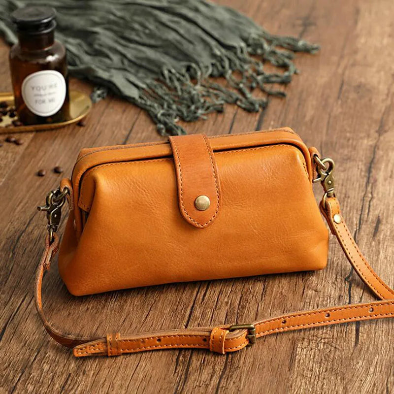 Leather Crossbody Bag Adjustable Strap Shoulder Bag Everyday Handbag