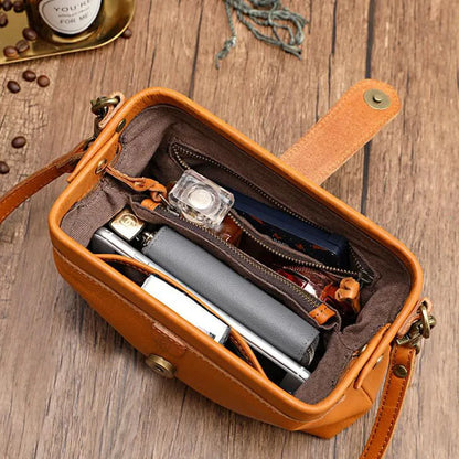 Leather Crossbody Bag Adjustable Strap Shoulder Bag Everyday Handbag