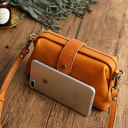 Leather Crossbody Bag Adjustable Strap Shoulder Bag Everyday Handbag
