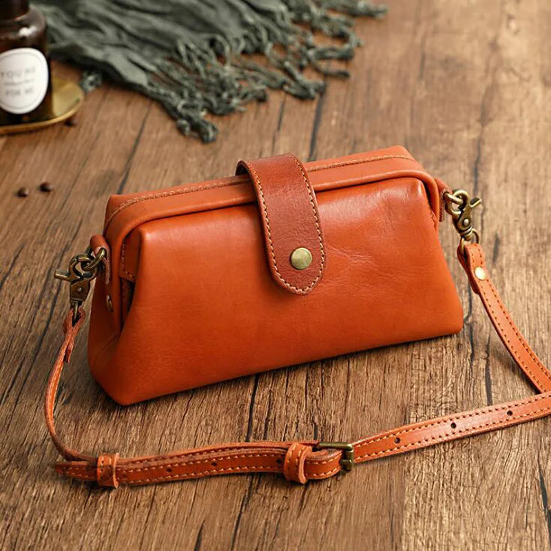 Leather Crossbody Bag Adjustable Strap Shoulder Bag Everyday Handbag