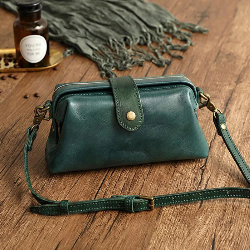 Leather Crossbody Bag Adjustable Strap Shoulder Bag Everyday Handbag