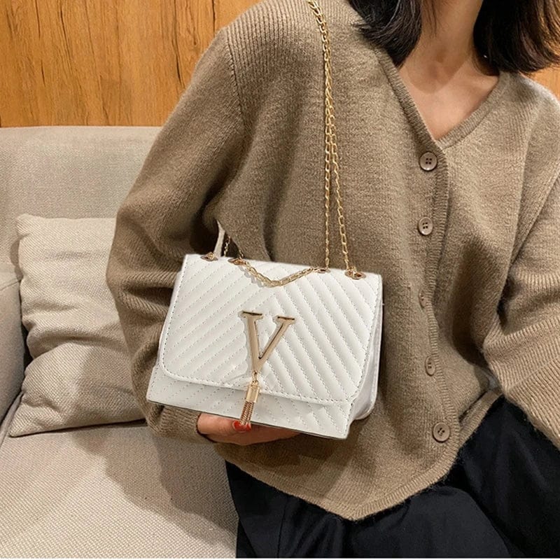Leather Crossbody Shoulder Bag Womens Elegant Compact Handbag