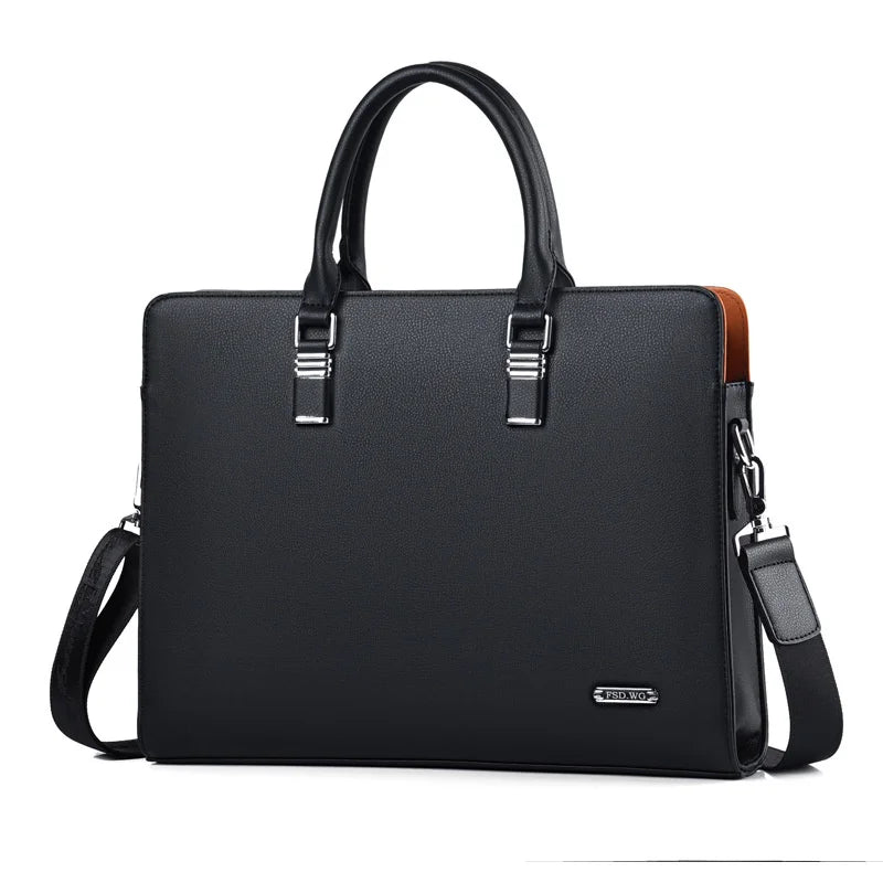 Leather Laptop Messenger Bag Business Shoulder Briefcase