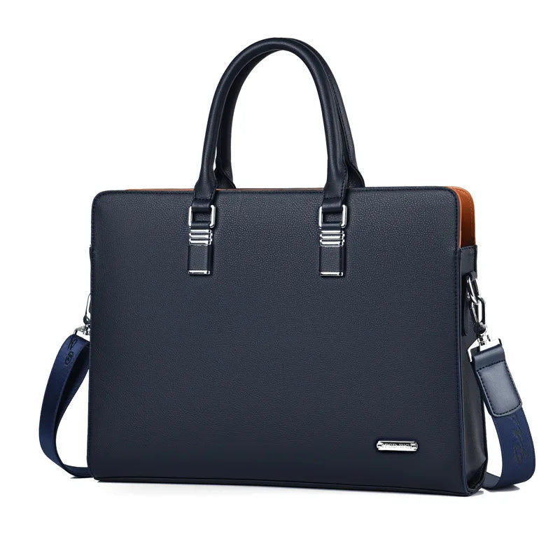 Leather Laptop Messenger Bag Business Shoulder Briefcase