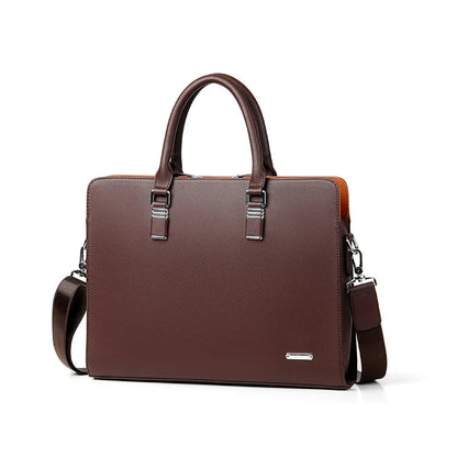 Leather Laptop Messenger Bag Business Shoulder Briefcase