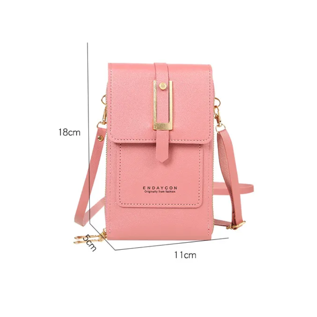 Leather Phone Wallet Crossbody Bag Stylish Multi Functional Organizer