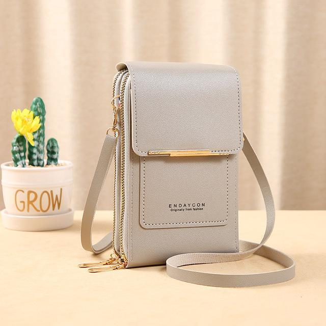 Leather Phone Wallet Crossbody Bag Stylish Multi Functional Organizer