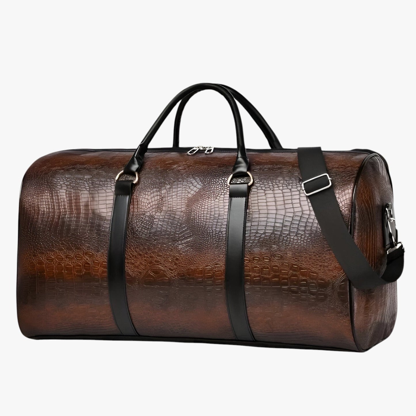 Leather Travel Duffle Bag Large Capacity Weekend Carry Bag