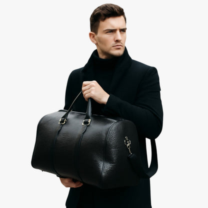 Leather Travel Duffle Bag Large Capacity Weekend Carry Bag