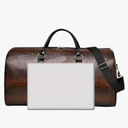 Leather Travel Duffle Bag Large Capacity Weekend Carry Bag