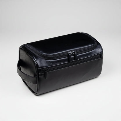Leather Travel Toiletry Bag Hanging Cosmetic Organizer with Hook