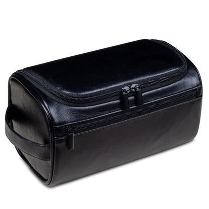Leather Travel Toiletry Bag with Hanging Hook Organizer