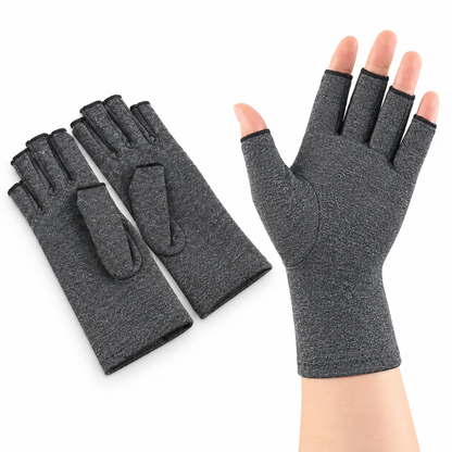 Licht ondersteunende compressiehandschoenen van zacht katoen met ontwerp zonder vingers