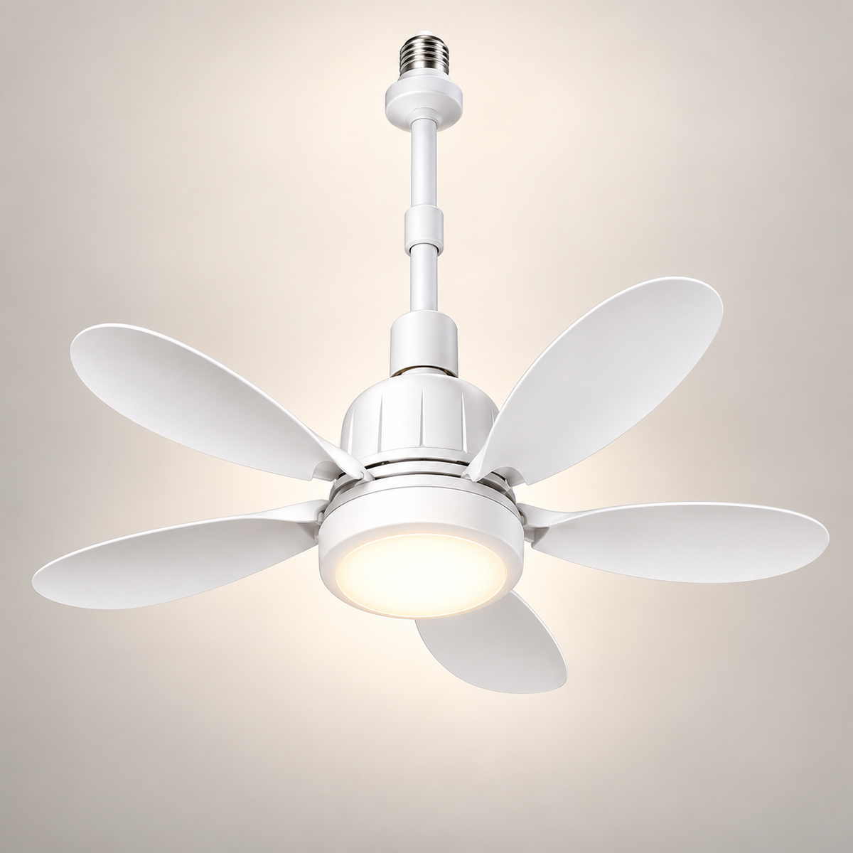 Light Socket Ceiling Fan with LED Light and Remote Control