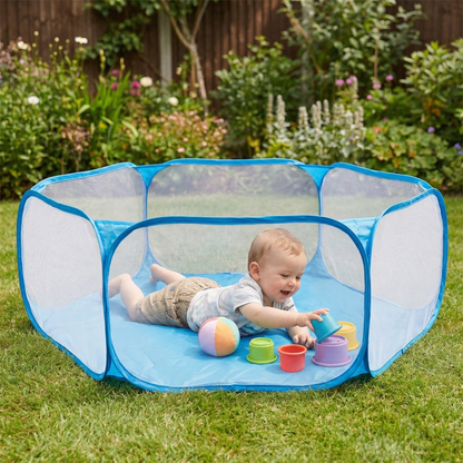 Lightweight Foldable Mesh Playpen for Travel and Indoor Outdoor Play