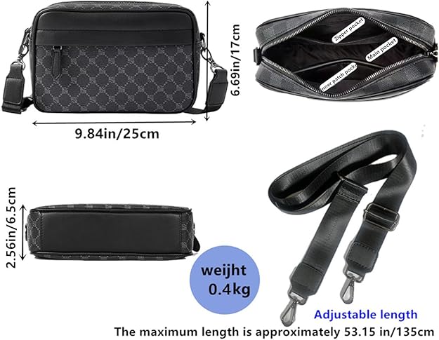 Lightweight Nylon Crossbody Bag for Women with Adjustable Strap