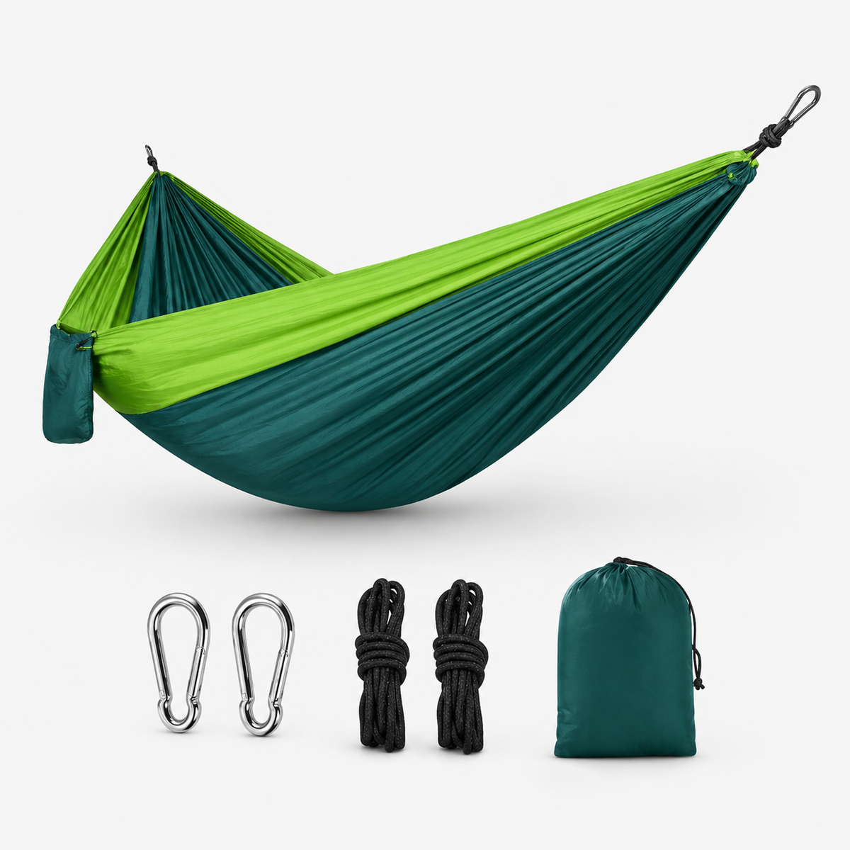 Lichtgewicht parachutehangmat voor twee personen