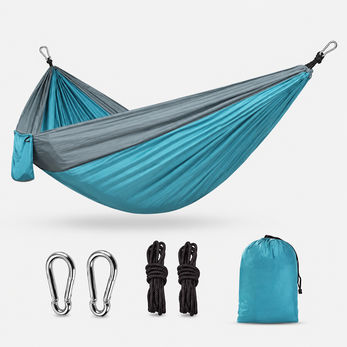 Lichtgewicht parachutehangmat voor twee personen