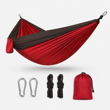 Lichtgewicht parachutehangmat voor twee personen