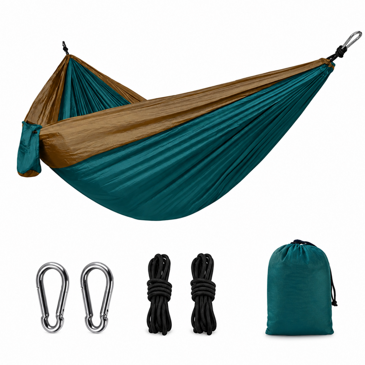 Lichtgewicht parachutehangmat voor twee personen
