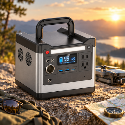 Lightweight Portable Power Station with 298Wh Battery Capacity and 320W Output