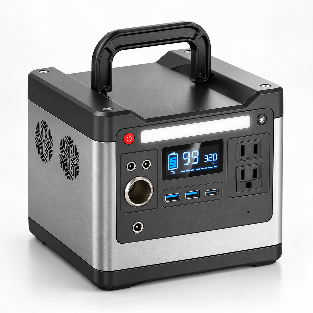 Lightweight Portable Power Station with 298Wh Battery Capacity and 320W Output