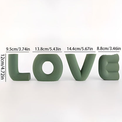 Love Figurine Set Modern Decorative Shelf Ornaments