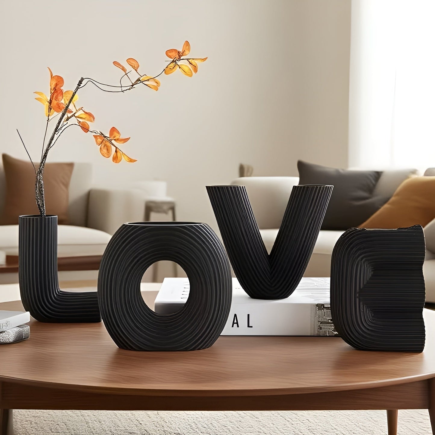 Love Figurine Set Modern Decorative Shelf Ornaments