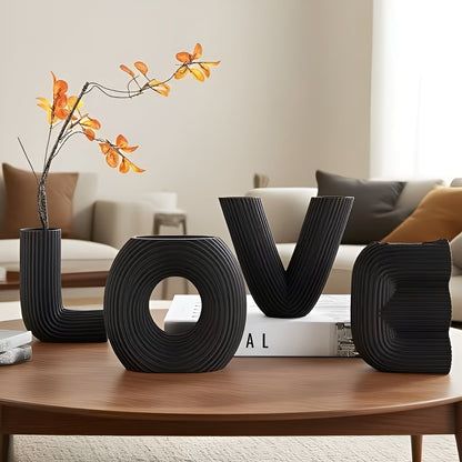 Love Figurine Set Modern Decorative Shelf Ornaments