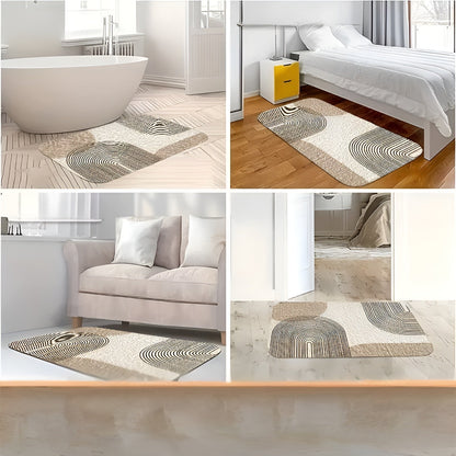 Luxury Bathroom Mat Set Non Slip Soft Toilet Rug Decor