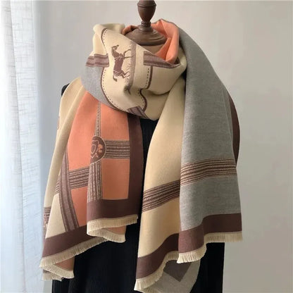 Luxury Cashmere Winter Scarf Soft Warm Shawl Wrap