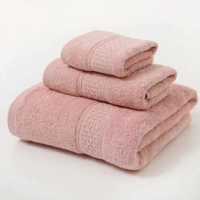 Luxury Cotton Towel Set Ultra Soft Absorbent Bathroom Towels