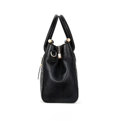Luxury Crocodile Embossed Leather Shoulder Handbag for Women