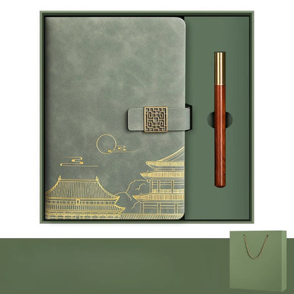 Luxury Gift Set Notebook Thermos Bottle Pen Elegant Office Set