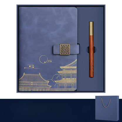 Luxury Gift Set Notebook Thermos Bottle Pen Elegant Office Set