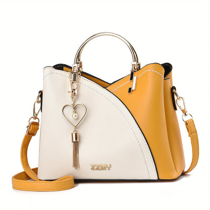 Luxury Leather Handbag Elegant Tassel Shoulder Tote Bag