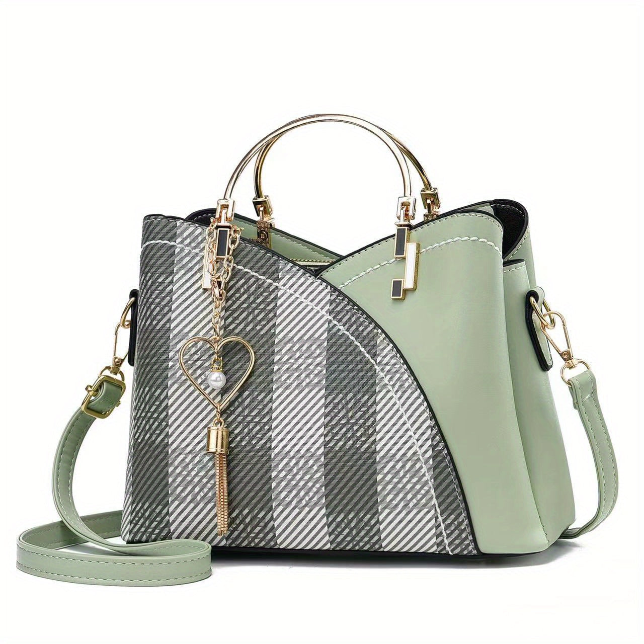 Luxury Leather Handbag Elegant Tassel Shoulder Tote Bag