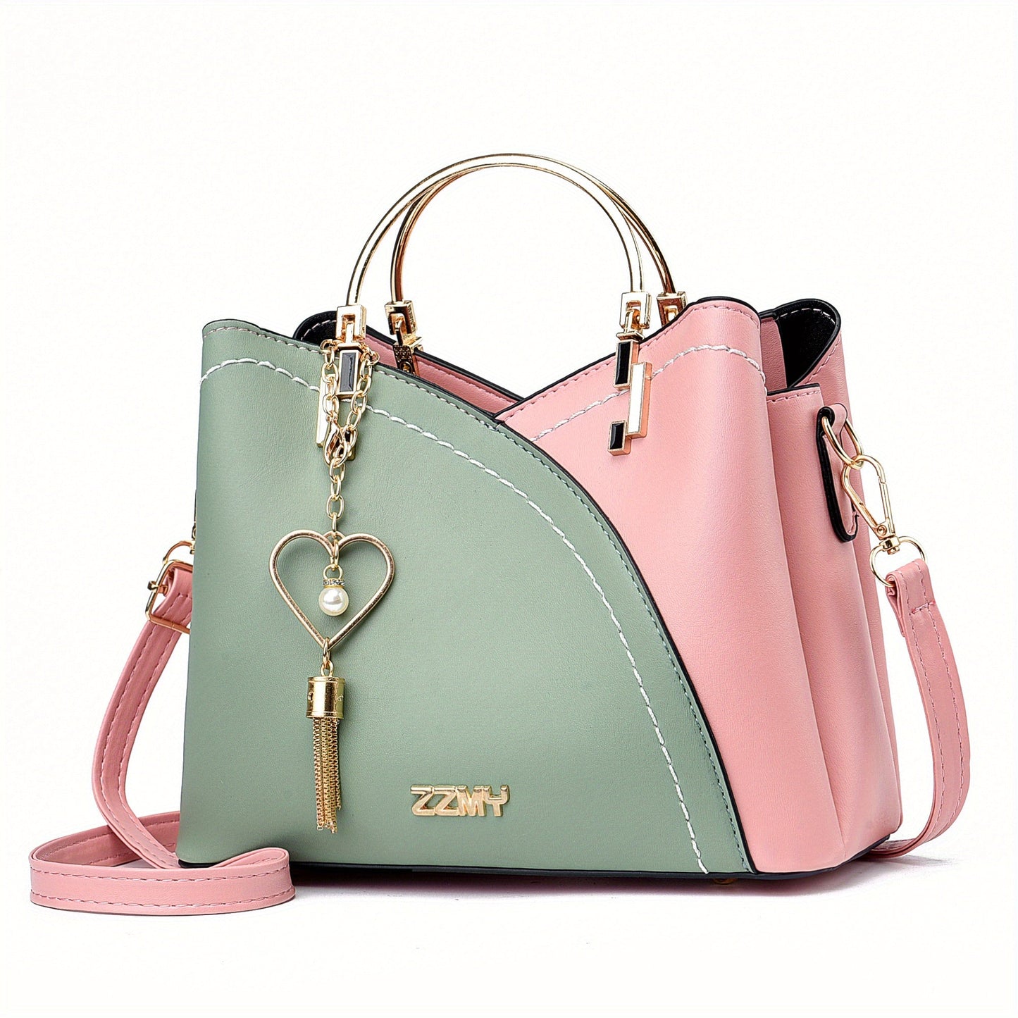 Luxury Leather Handbag Elegant Tassel Shoulder Tote Bag