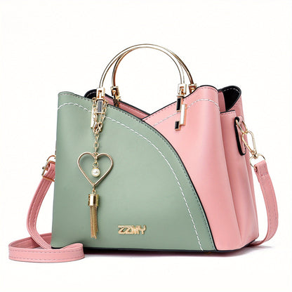 Luxury Leather Handbag Elegant Tassel Shoulder Tote Bag