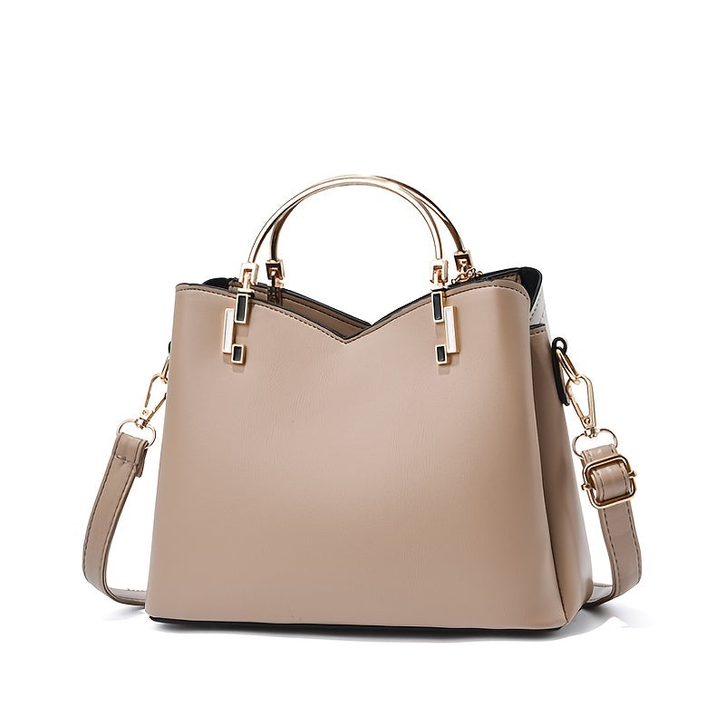 Luxury Leather Handbag Elegant Tassel Shoulder Tote Bag