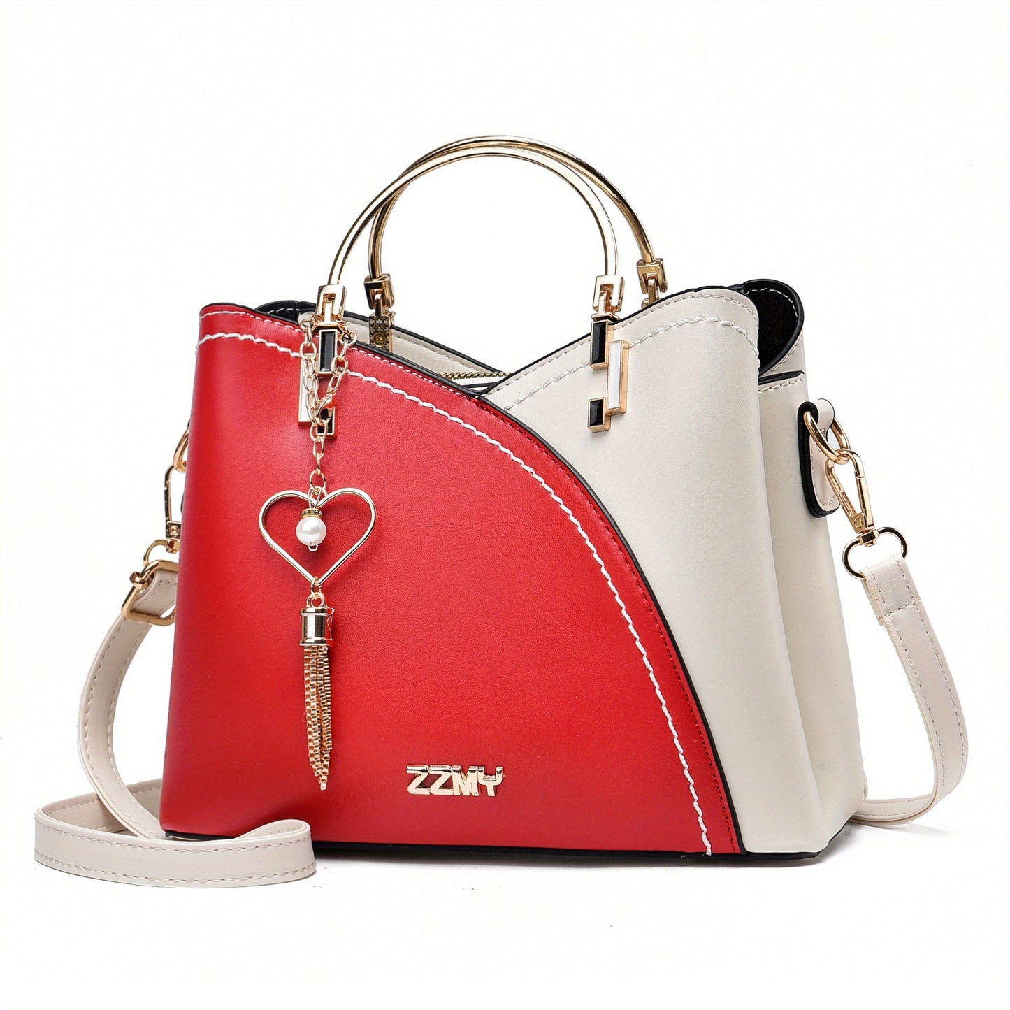 Luxury Leather Handbag Elegant Tassel Shoulder Tote Bag