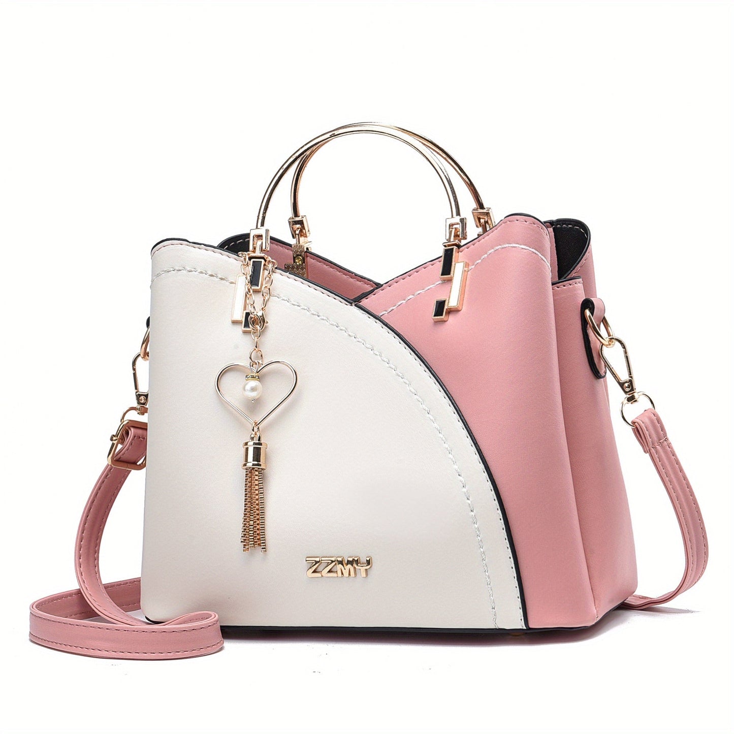 Luxury Leather Handbag Elegant Tassel Shoulder Tote Bag