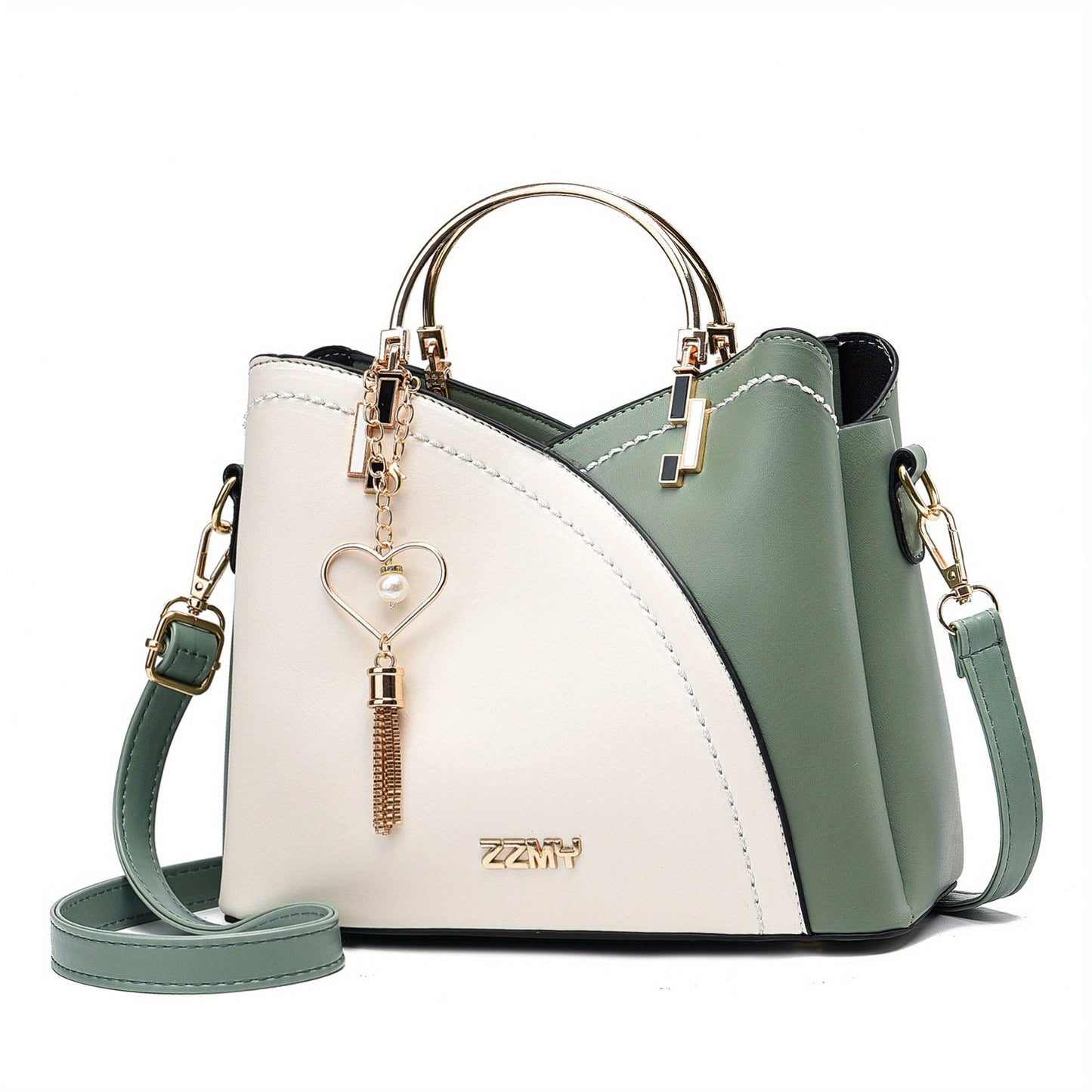 Luxury Leather Handbag Elegant Tassel Shoulder Tote Bag