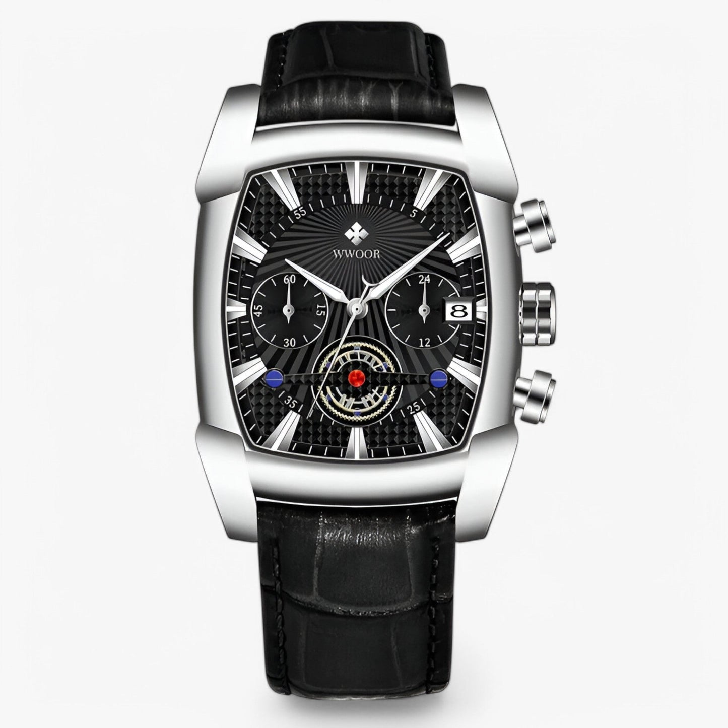 Luxury Leather Sport Watch Quartz Waterproof Analog Wristwatch