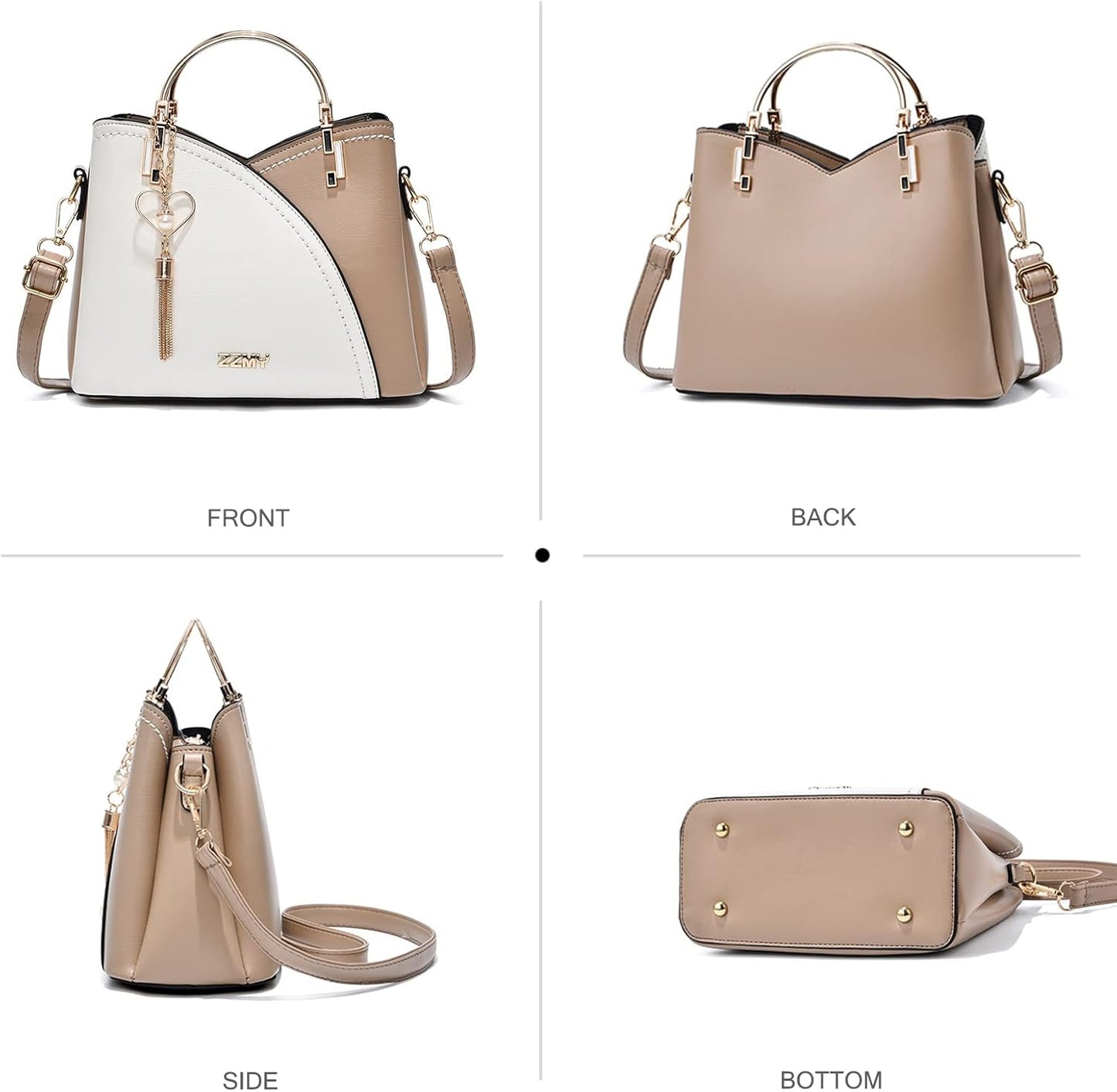 Luxury Leather Tote Shoulder Bag Womens Everyday Handbag